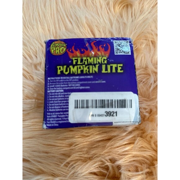 Flaming Pumpkin Halloween Lite NEW! - Picture 3 of 3